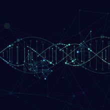 An abstract DNA illustration